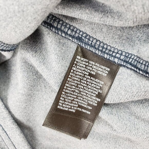 North Face 1/4 Zip Fleece Jacket Women Medium Blue Long Sleeve Pullover BYU Logo - Picture 7 of 9